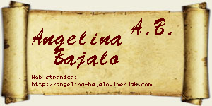 Angelina Bajalo vizit kartica
